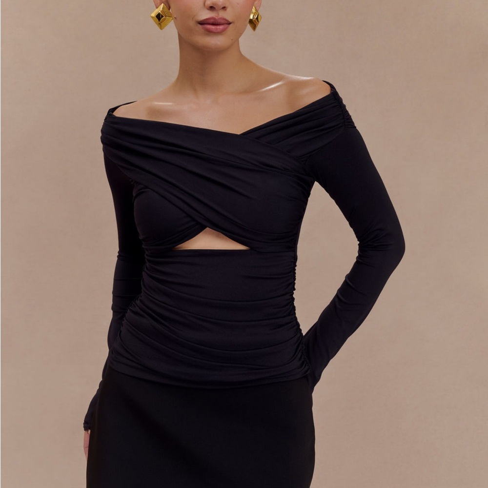 Jaden Off Shoulder Recycled Nylon Top